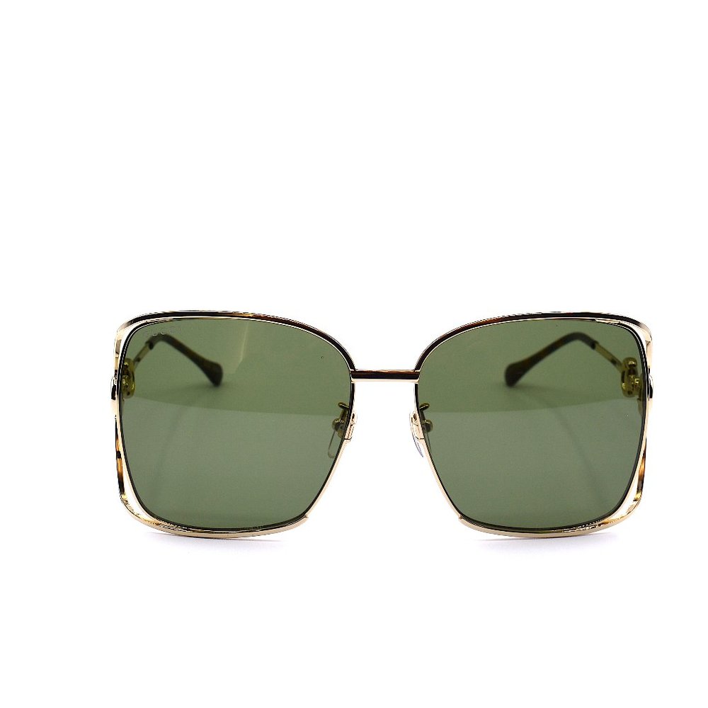 NEW GUCCI GG1020S 003 GOLD GREEN GRADIENT AUTHENTIC SUNGLASSES - Picture 5 of 14